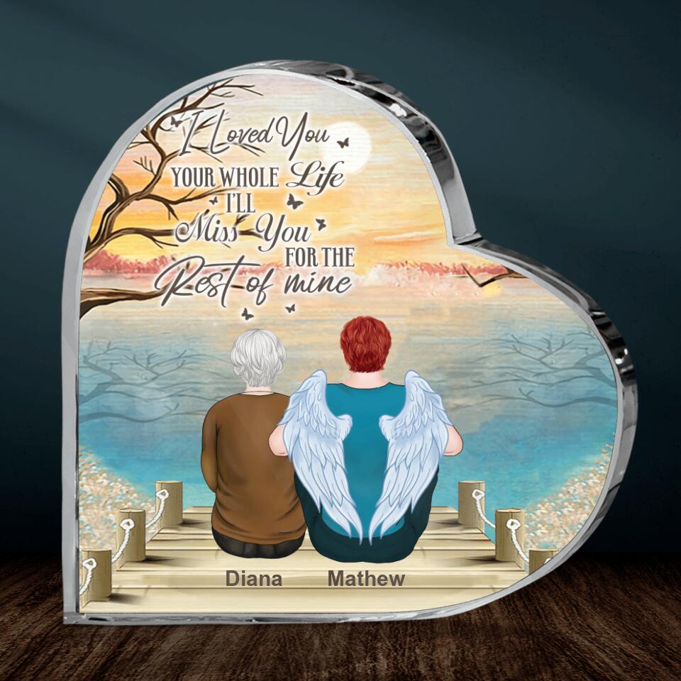 Personalized Memorial Daughter/Son Acrylic Plaque - Memorial Gifts For Loss Of Daughter/Son - I Loved You Your Whole Life I'll Miss You For The Rest Of Mine