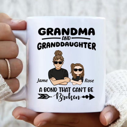 Personalized Grandma & Grandkids Coffee Mug - A Bond That Can't Be Broken - B201YH