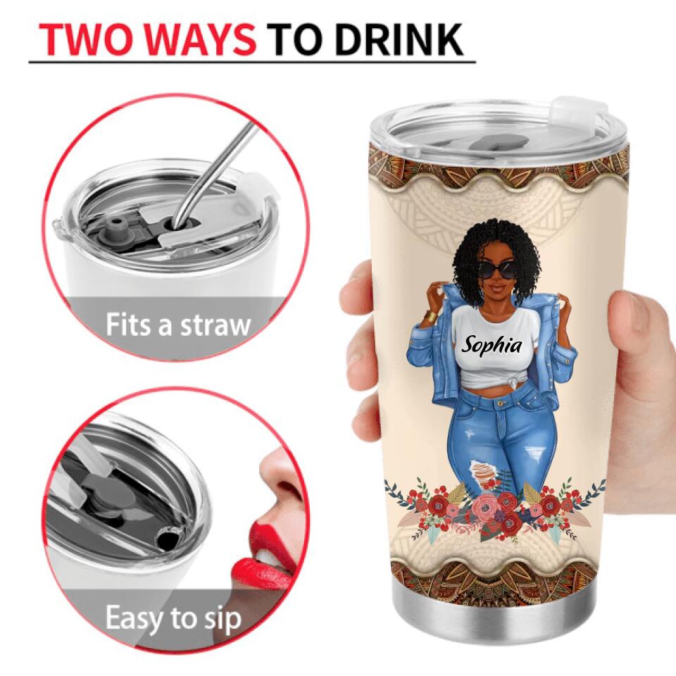 Personalized Chubby Girl Tumbler - Gift Idea For Friends/Besties/Sisters - I Never Dreamed I'd Grow Up To Be A Super Sexy Chubby Girl But Here I Am Killing It