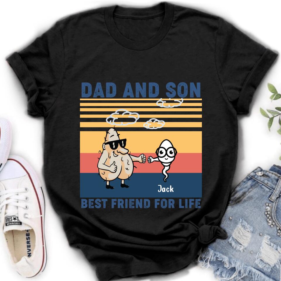 Personalized Dad T-shirt/Sweatshirt/Hoodie - Gift Idea For Father's Day/Christmas/Birthday - Best Friend For Life