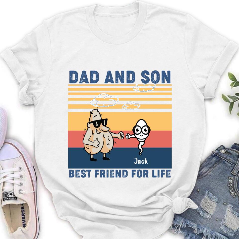 Personalized Dad T-shirt/Sweatshirt/Hoodie - Gift Idea For Father's Day/Christmas/Birthday - Best Friend For Life