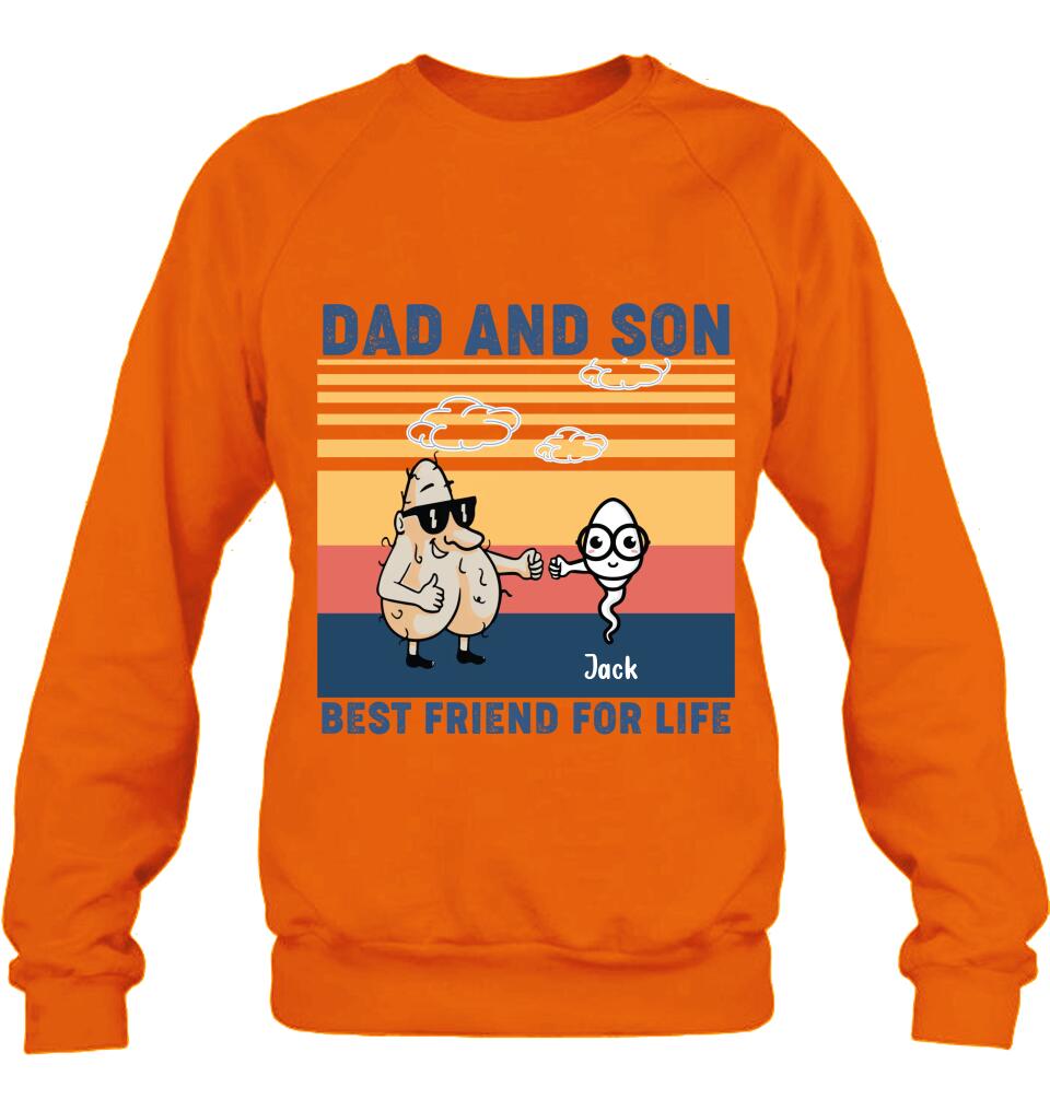 Personalized Dad T-shirt/Sweatshirt/Hoodie - Gift Idea For Father's Day/Christmas/Birthday - Best Friend For Life