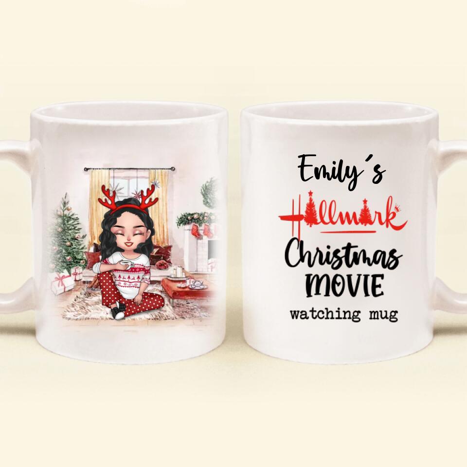 Personalized Christmas Coffee Mug - Gift Idea For Christmas/Friends - Emily's Hallmark Christmas Movie Watching Mug