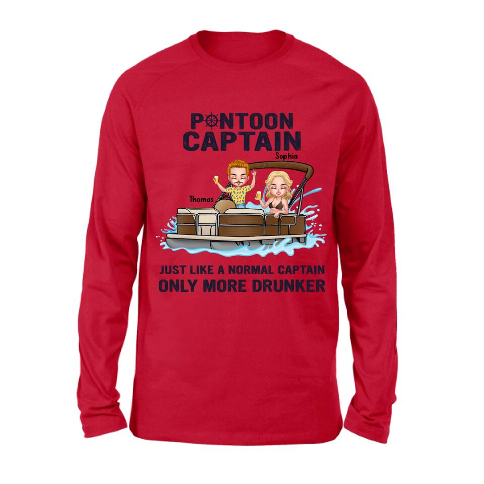 Personalized Couple Pontoon Shirt/Pullover Hoodie - Valentine's Day Gift Idea For Couple