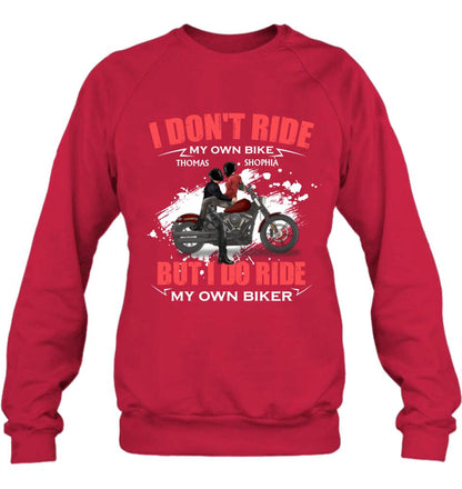 Personalized Couple Riding T- Shirt - Gifts For Riders - I Don't Ride My Own Bike But I Do Ride My Own Bike