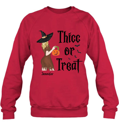 Personalized Witch Shirt/Hoodie - Gift Idea For Halloween - Thicc Or Treat