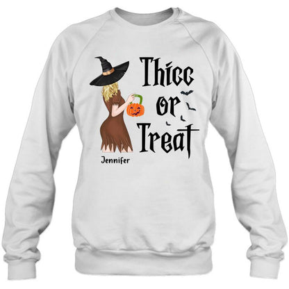 Personalized Witch Shirt/Hoodie - Gift Idea For Halloween - Thicc Or Treat