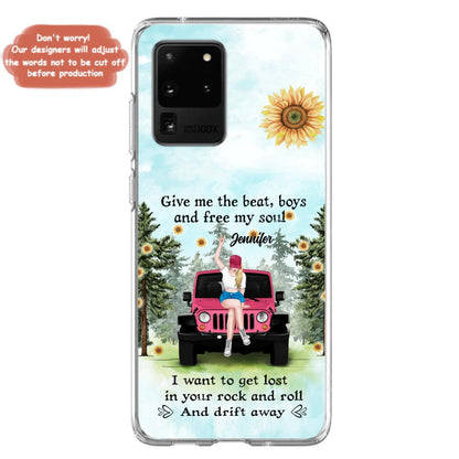 Custom Personalized Off-road Girl Phone Case - Case For iPhone and Samsung - I Want To Get Lost In Your Rock and Roll