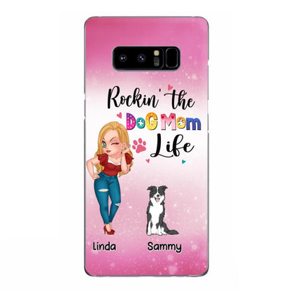 Personalized Dog Mom Phone Case - Up to 6 Dogs - Gift Idea For Dog Lover - Rockin' The The Dog Mom Life - Case for iPhone/Samsung