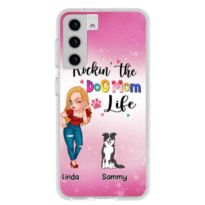 Personalized Dog Mom Phone Case - Up to 6 Dogs - Gift Idea For Dog Lover - Rockin' The The Dog Mom Life - Case for iPhone/Samsung