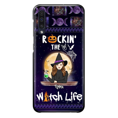 Custom Personalized Witch Phone Case - Halloween Gift Idea - Rockin' The Witch Life - Case For iPhone/Samsung
