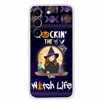 Custom Personalized Witch Phone Case - Halloween Gift Idea - Rockin' The Witch Life - Case For iPhone/Samsung