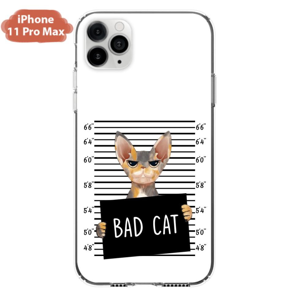 Personalized Bad Cat Phone Case - Up to 2 Cats - Gift Idea For Cat Lover - Yes, We're Aware Of How Obnoxious - Case For iPhone And Samsung