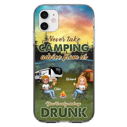 Personalized Camping Friend Phone Case - Up to 7 People - Gift Idea For Camping Friends - We're Like A Really Small Gang - Case For iPhone And Samsung