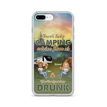Personalized Camping Friend Phone Case - Up to 7 People - Gift Idea For Camping Friends - We're Like A Really Small Gang - Case For iPhone And Samsung