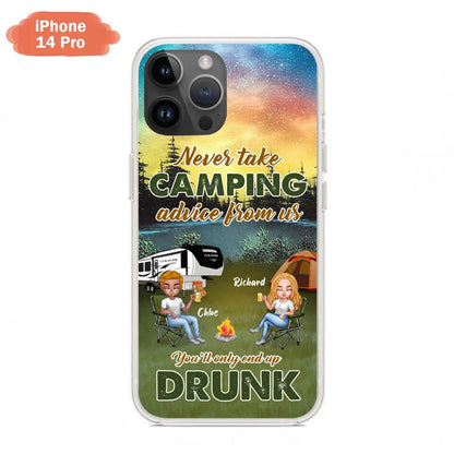 Personalized Camping Friend Phone Case - Up to 7 People - Gift Idea For Camping Friends - We're Like A Really Small Gang - Case For iPhone And Samsung