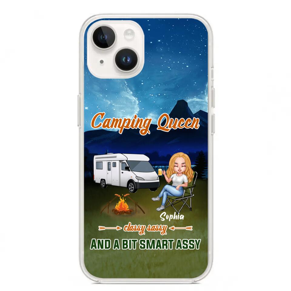 Personalized Camping Queen Phone Case - Gift Idea For Camping Lover - Case For iPhone And Samsung