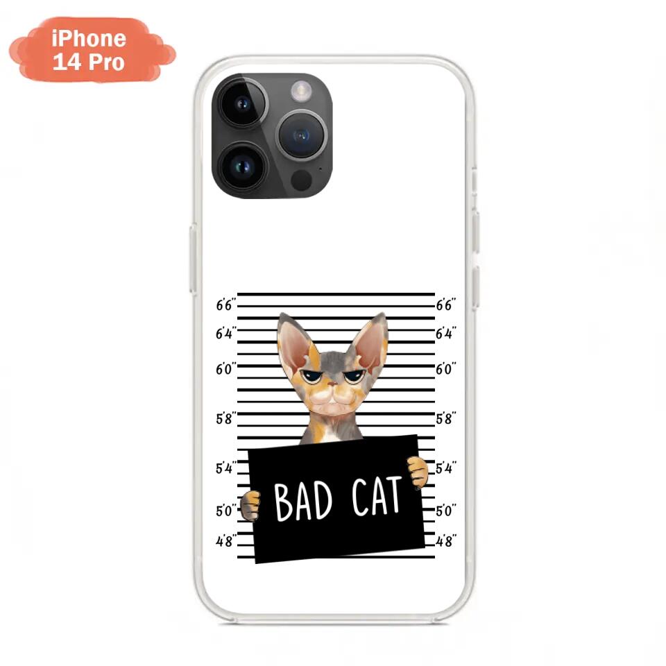 Personalized Bad Cat Phone Case - Up to 2 Cats - Gift Idea For Cat Lover - Yes, We're Aware Of How Obnoxious - Case For iPhone And Samsung