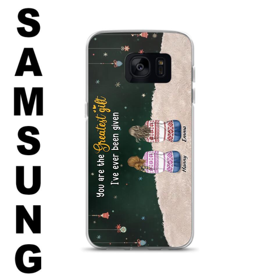 Personalized Christmas Friends Phone Case - Christmas Gift Idea For Friends/Sisters - Up to 12 People - You Are The Greatest Gift I've Ever Been Given - Case For iPhone And Samsung