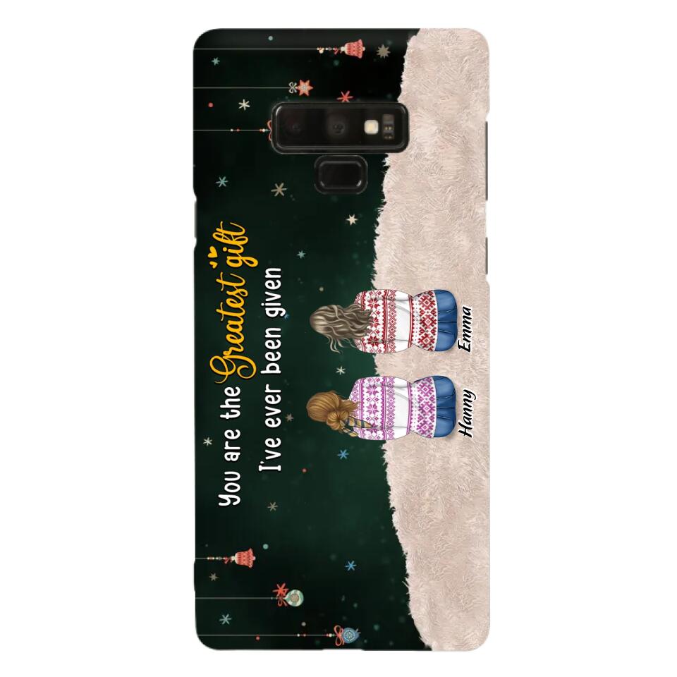 Personalized Christmas Friends Phone Case - Christmas Gift Idea For Friends/Sisters - Up to 12 People - You Are The Greatest Gift I've Ever Been Given - Case For iPhone And Samsung