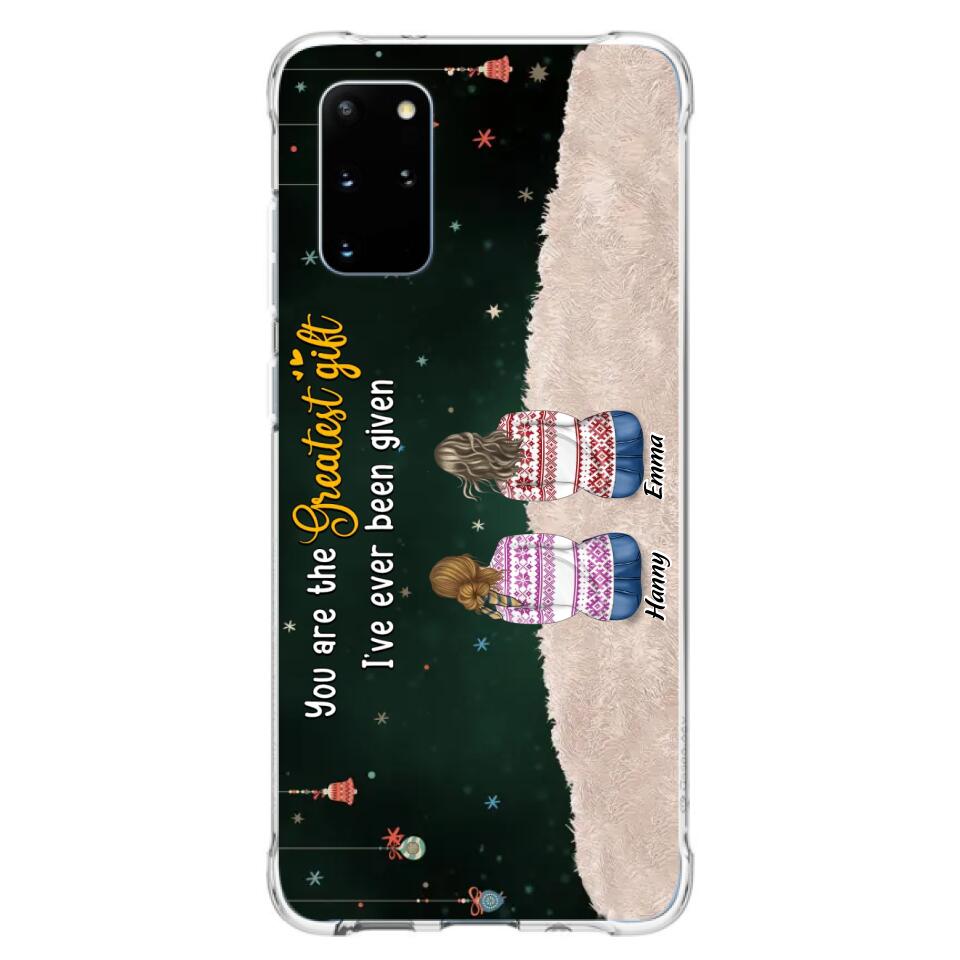 Personalized Christmas Friends Phone Case - Christmas Gift Idea For Friends/Sisters - Up to 12 People - You Are The Greatest Gift I've Ever Been Given - Case For iPhone And Samsung