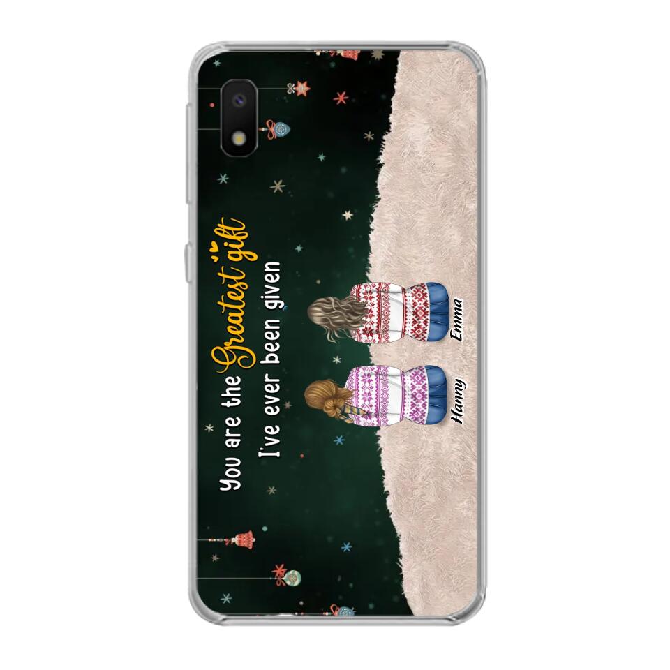 Personalized Christmas Friends Phone Case - Christmas Gift Idea For Friends/Sisters - Up to 12 People - You Are The Greatest Gift I've Ever Been Given - Case For iPhone And Samsung