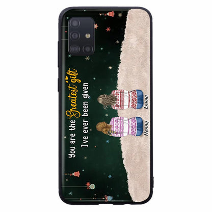 Personalized Christmas Friends Phone Case - Christmas Gift Idea For Friends/Sisters - Up to 12 People - You Are The Greatest Gift I've Ever Been Given - Case For iPhone And Samsung