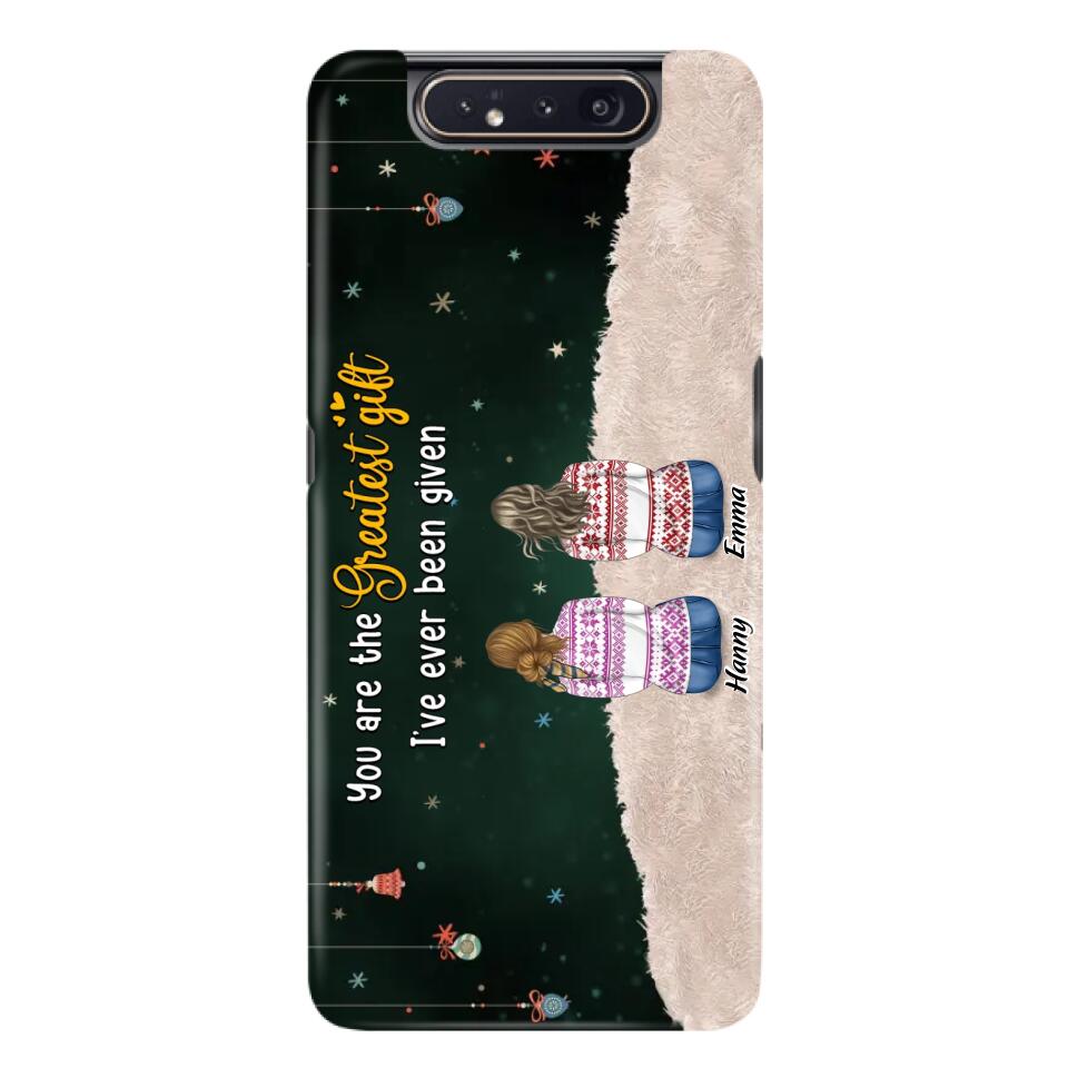 Personalized Christmas Friends Phone Case - Christmas Gift Idea For Friends/Sisters - Up to 12 People - You Are The Greatest Gift I've Ever Been Given - Case For iPhone And Samsung