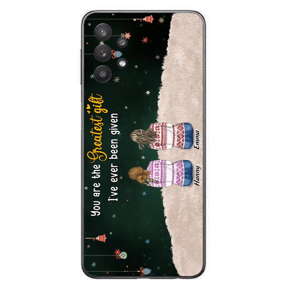 Personalized Christmas Friends Phone Case - Christmas Gift Idea For Friends/Sisters - Up to 12 People - You Are The Greatest Gift I've Ever Been Given - Case For iPhone And Samsung