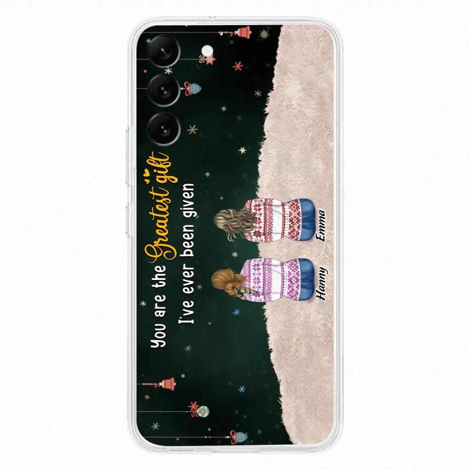 Personalized Christmas Friends Phone Case - Christmas Gift Idea For Friends/Sisters - Up to 12 People - You Are The Greatest Gift I've Ever Been Given - Case For iPhone And Samsung