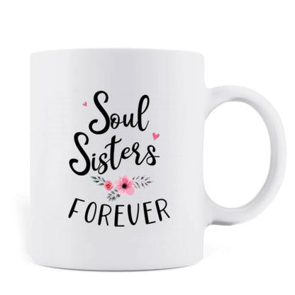 Personalized Best Friends Coffee Mug - Christmas Gift for Besties - Up to 5 Best Friends