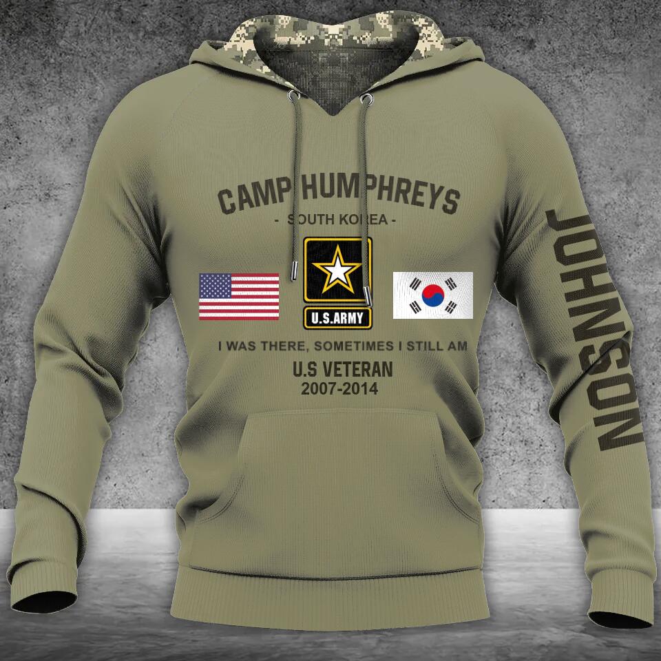 Personalized Veteran Double-Sided Printed Hoodie - Gift Idea For Veteran - I Was There Sometimes I Still Am