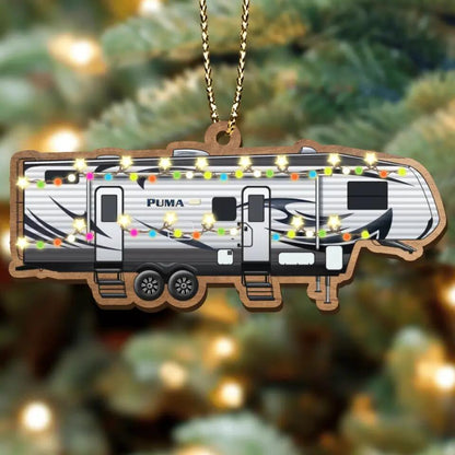 Personalized Camping Xmas Wooden Ornament - Christmas Gift Idea For Camping Lover/Christmas Decoration Gift