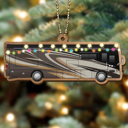 Personalized Camping Xmas Wooden Ornament - Christmas Gift Idea For Camping Lover/Christmas Decoration Gift