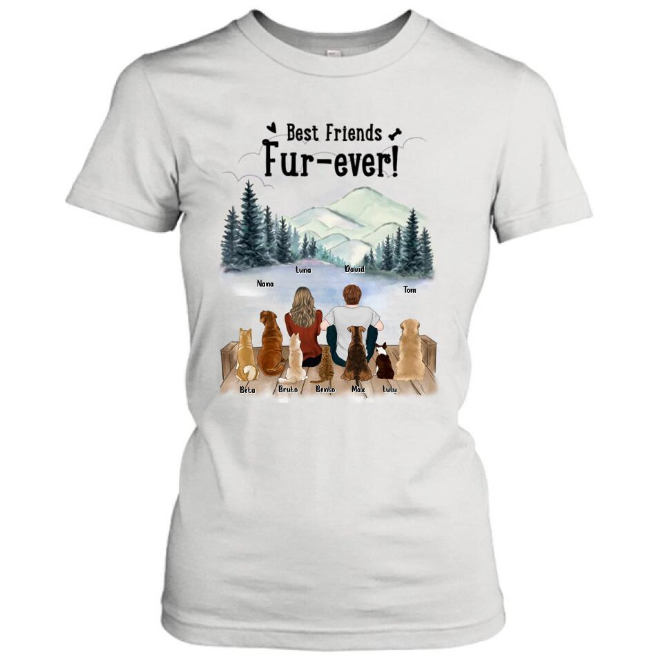 Personalized Gift For Dog Cat T-Shirt/Long Sleeved/Hoodie/Sweatshirt - Gift idea for Dog/Cat Mom, Dog/Cat Dad, Dog/Cat Lovers - Up to 7 Pets