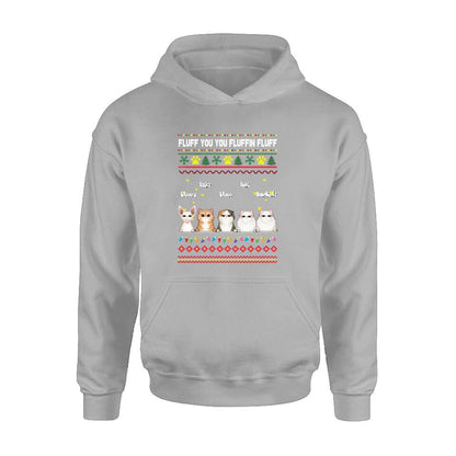 Personalized Xmas Cat Shirt - Up to 5 Cats - Christmas Gift Idea For Cat Lover - Fluff You You Fluffin Fluff