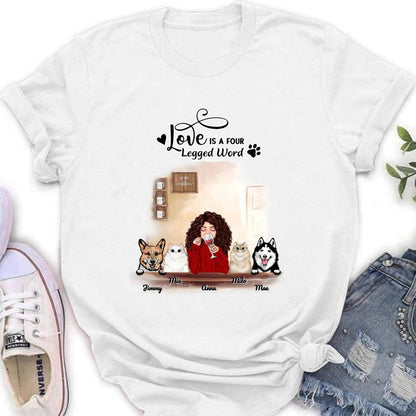 Personalized Dog Cat T-shirt/Hoodie/Sweatshirt - Gift for Dog Mom/Cat Mom - Up to 4 Pets