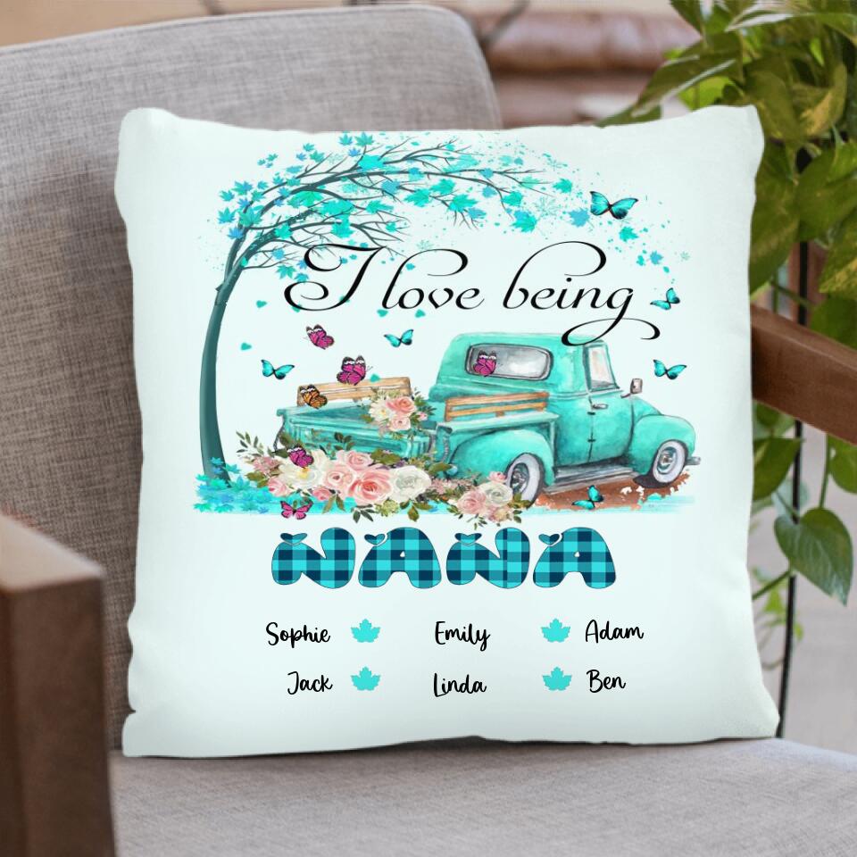 Personalized Grandma Pillow Cover - Mother's Day Gift Idea For Grandma - I Love Being A Grandma - R5OIKQ