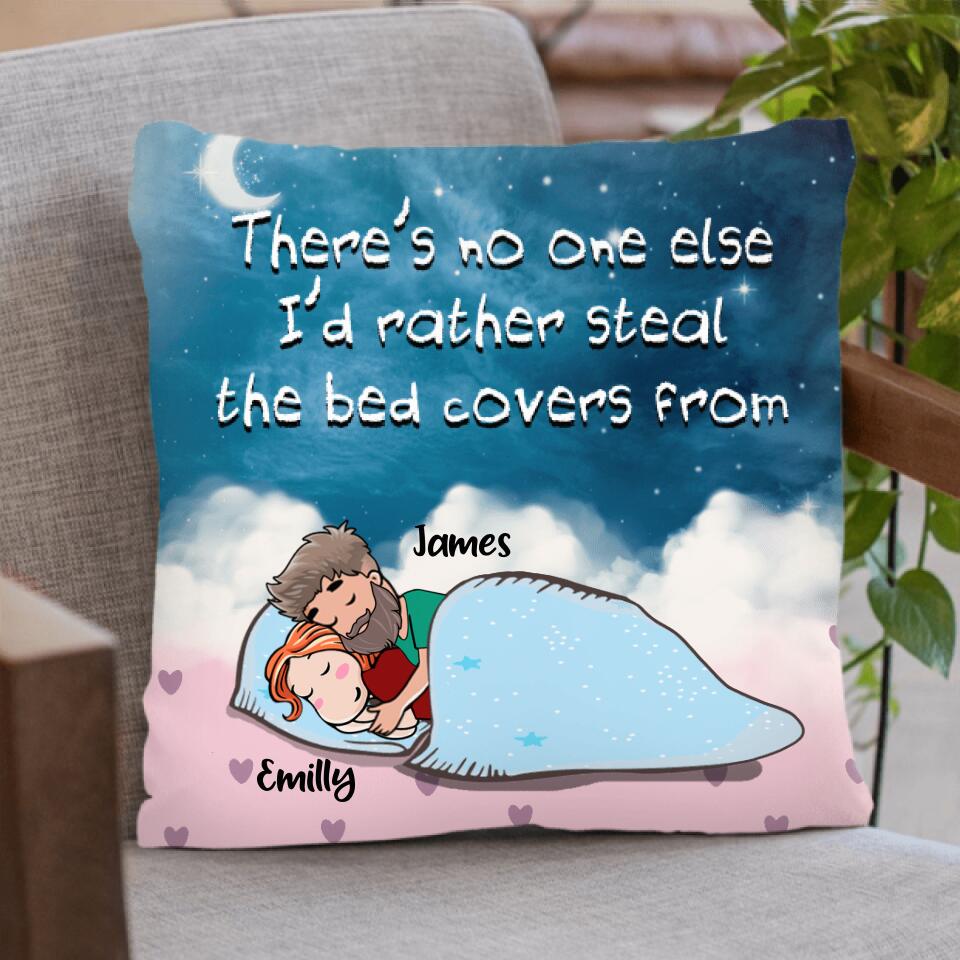 Personalized Couple Sleeping Quilt/Fleece Blanket/Pillow Cover - Best Gift For Couple Valentine's Day