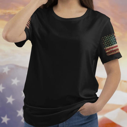 Personalized Female Veteran All-Over Print T-Shirt - Gift Idea For Female Veteran/Veterans Day - Never Underestimate A Woman With A Military Background