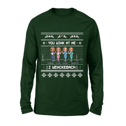 Personalized Nurses Shirt - Up to 4 Nurses - Christmas Gift Idea for Nurses/Friends/Besties - You Wink At Me I Wenckeback