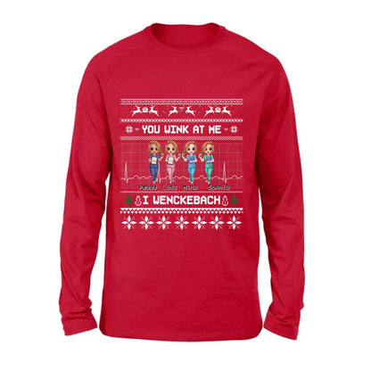 Personalized Nurses Shirt - Up to 4 Nurses - Christmas Gift Idea for Nurses/Friends/Besties - You Wink At Me I Wenckeback