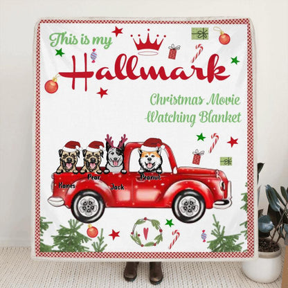 Personalized Dog Blanket, Christmas Gifts For Dog Lovers, Dog owners - This Is My Hallmark Chirstmas Movie Watching Blanket