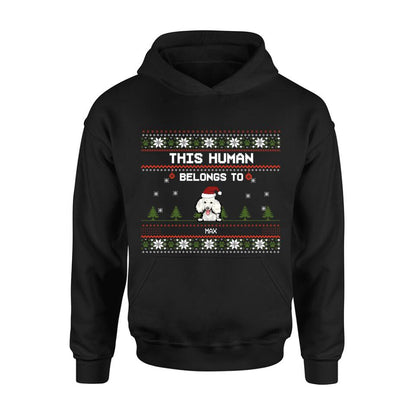 Personalized Dog Mom T-shirt/Long Sleeve/Sweatshirt/Hoodie - Up to 5 Dogs - Christmas Gift For Dog Lover - This Human Belongs To