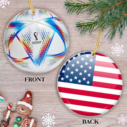 Personalized World Cup Acrylic Ornament - Up to 32 Teams - Gift Idea for Football Lovers