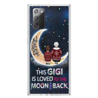 Custom Personalized Grandma Phone Case - Christmas Gift Idea For Grandma - Grandma With Upto 5 Kids - This Gigi Is Loved To The Moon And Back - Case For iPhone And Samsung
