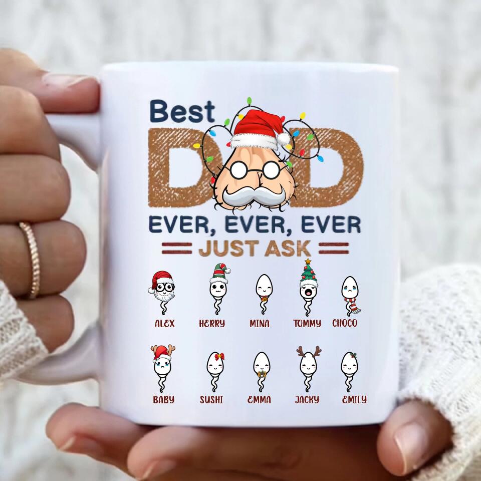 Personalized Best Father Mug - Up to 10 Children - Christmas/Birthday/Father's Day Gift