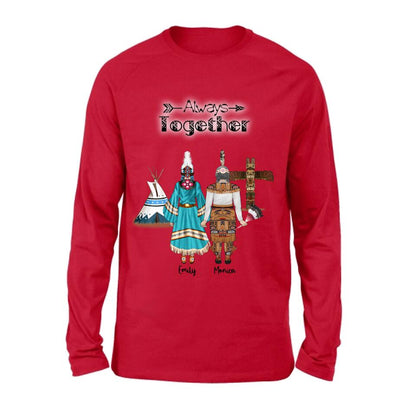 Personalized Native American Mother and Daughters T-Shirt/Long Sleeves/Hoodie/Sweater - Gift for Native American Mother and Daughters - Up to 2 Daughters