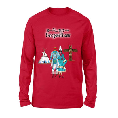 Custom Personalized Native American Couple T-shirt/Hoodie/Sweater/Long Sleeves - Gift for Native Couple