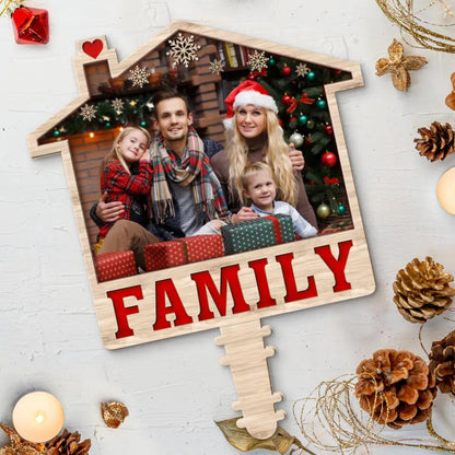 Personalized Family Photo Tree Topper - Christmas Gift Idea for Family